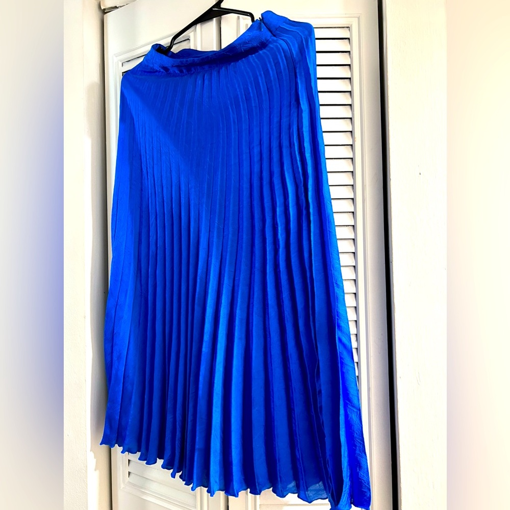 ZARA blue midi skirt